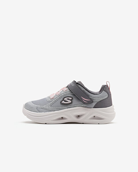 Skechers Sola Glow 2.0 Küçük Kız Çocuk Gri Işıklı Spor Ayakkabı 303729N LGMT