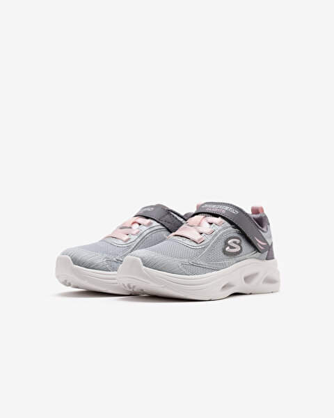 Skechers Sola Glow 2.0 Küçük Kız Çocuk Gri Işıklı Spor Ayakkabı 303729N LGMT-2