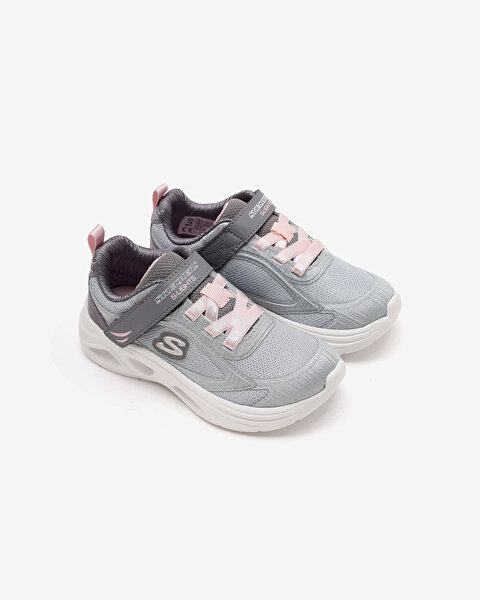 Skechers Sola Glow 2.0 Küçük Kız Çocuk Gri Işıklı Spor Ayakkabı 303729N LGMT-4