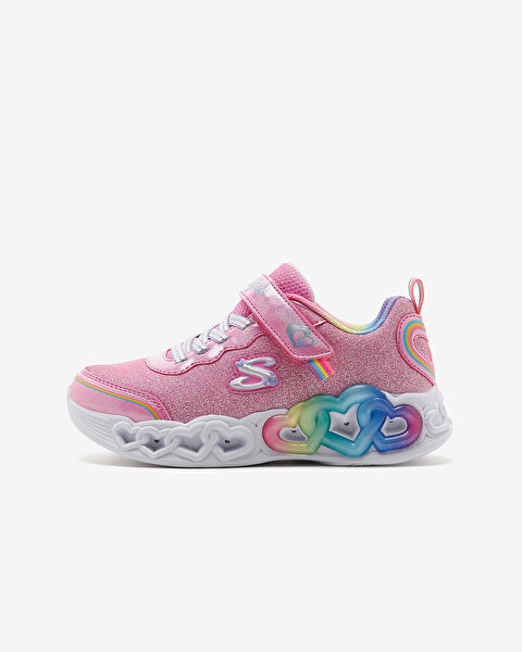 Skechers Infinite Heart Lights  -  Love Büyük Kız Çocuk Pembe Işıklı Spor Ayakkabı 303751L PKMT