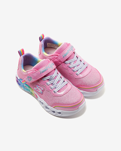 Skechers Infinite Heart Lights  -  Love Büyük Kız Çocuk Pembe Işıklı Spor Ayakkabı 303751L PKMT-6