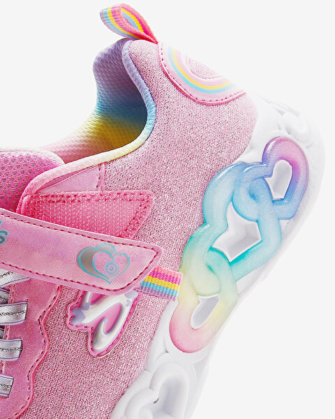Skechers Infinite Heart Lights  -  Love Büyük Kız Çocuk Pembe Işıklı Spor Ayakkabı 303751L PKMT-7