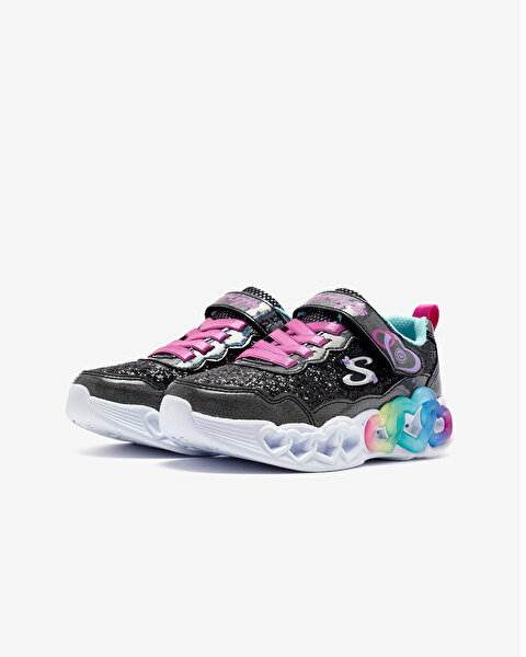 Skechers Infinite Heart Lights - Fresh Love Büyük Kız Çocuk Siyah Işıklı Spor Ayakkabı 303752L BKTQ-4