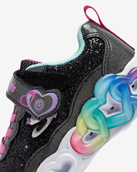 Skechers Infinite Heart Lights - Fresh Love Büyük Kız Çocuk Siyah Işıklı Spor Ayakkabı 303752L BKTQ-9