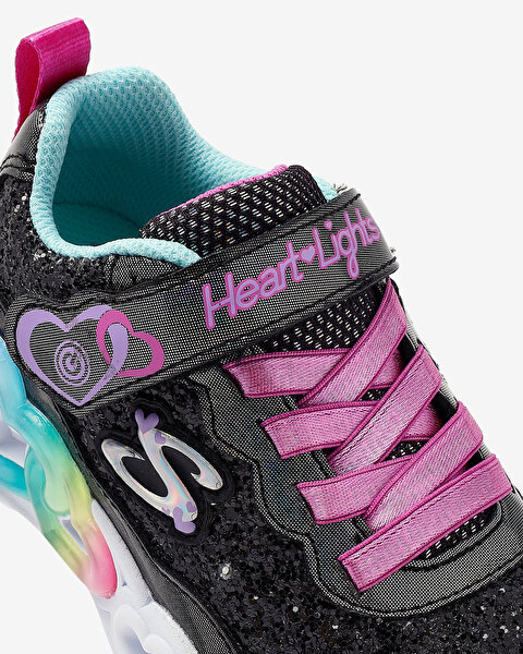 Skechers Infinite Heart Lights - Fresh Love Büyük Kız Çocuk Siyah Işıklı Spor Ayakkabı 303752L BKTQ-10