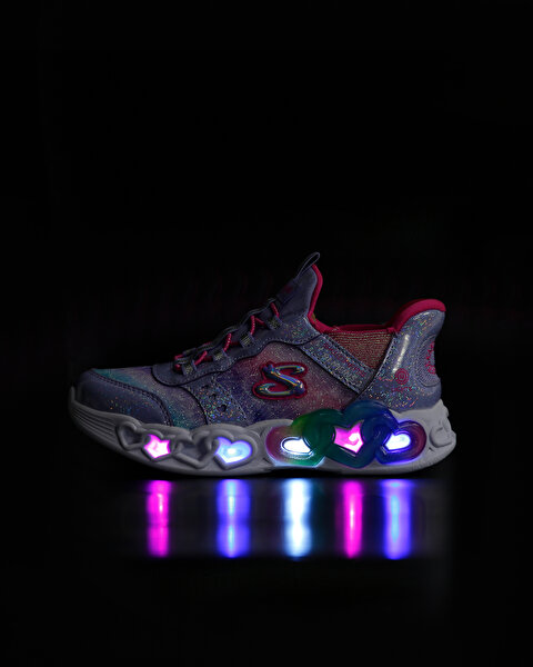 Skechers Skechers Slip-ins: Infinite Heart Lights Büyük Kız Çocuk Mor Işıklı Spor Ayakkabı 303755L L-13