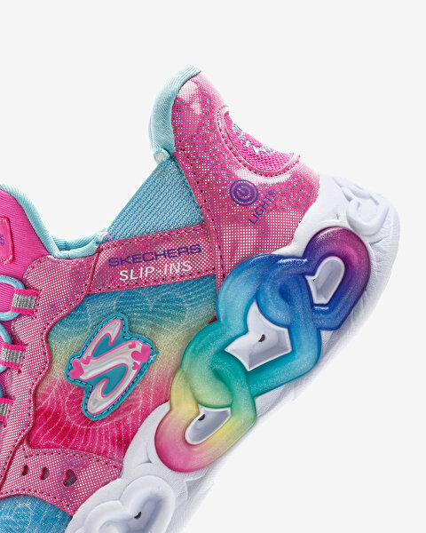 Skechers Infinite Heart Lights - Eternal Shimmer Büyük Kız Çocuk Pembe Işıklı Spor Ayakkabı 303755L-10
