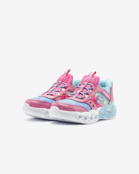 Skechers Infinite Heart Lights - Eternal Shimmer Küçük Kız Çocuk Pembe Işıklı Spor Ayakkabı 303755N-3