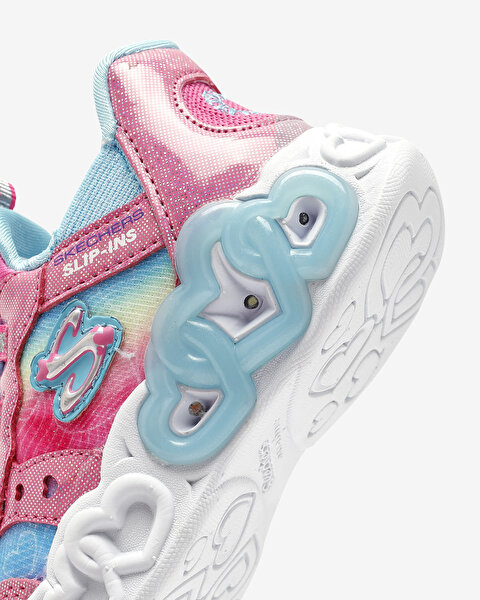 Skechers Infinite Heart Lights - Eternal Shimmer Küçük Kız Çocuk Pembe Işıklı Spor Ayakkabı 303755N-8
