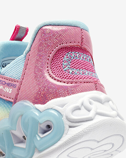 Skechers Infinite Heart Lights - Eternal Shimmer Küçük Kız Çocuk Pembe Işıklı Spor Ayakkabı 303755N-9