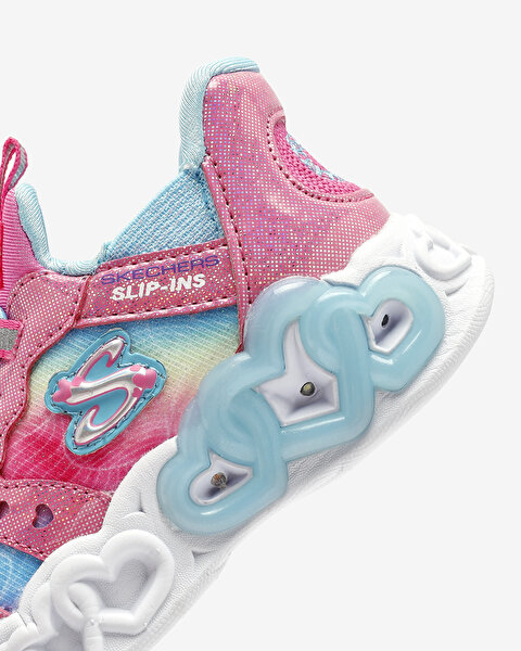 Skechers Infinite Heart Lights - Eternal Shimmer Küçük Kız Çocuk Pembe Işıklı Spor Ayakkabı 303755N-12