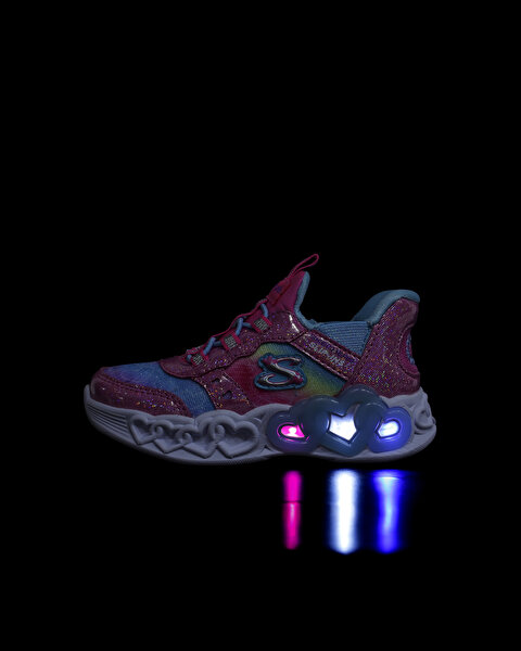 Skechers Infinite Heart Lights - Eternal Shimmer Küçük Kız Çocuk Pembe Işıklı Spor Ayakkabı 303755N-13