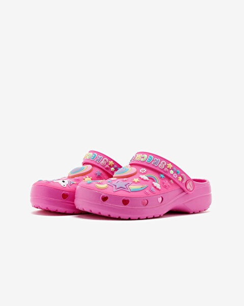 Skechers Heart Charmer - Girly Land Büyük Kız Çocuk Pembe Işıklı Terlik 308406L HPMT-4