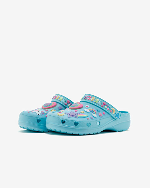 Skechers Heart Charmer - Girly Land Büyük Kız Çocuk Mavi Işıklı Terlik 308406L TQMT-4