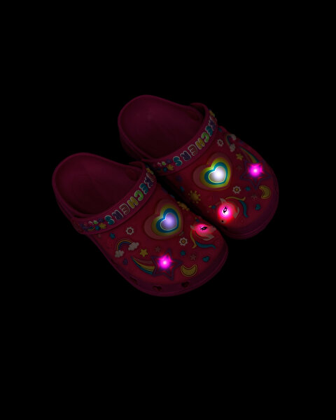 Skechers Heart Charmer - Girly Land Küçük Kız Çocuk Pembe Işıklı Terlik 308406N HPMT-13