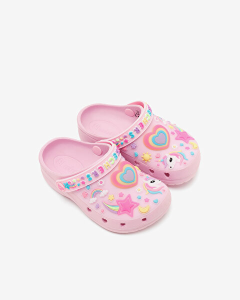 Skechers Heart Charmer Küçük Kız Çocuk Pembe Işıklı Terlik 308406N LPMT-6