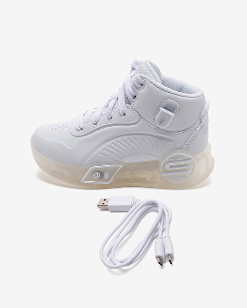 Skechers S - Lights Remix Büyük Kız Çocuk Beyaz Işıklı Bot 310100L WHT-10