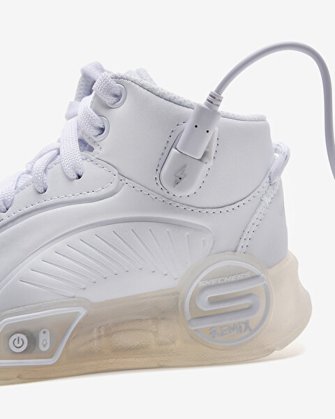 Skechers S - Lights Remix Büyük Kız Çocuk Beyaz Işıklı Bot 310100L WHT-11