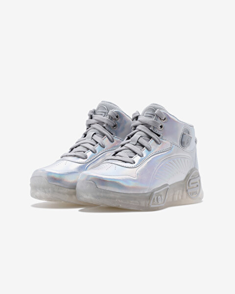 Skechers S - Lights Remix  -  Pearlescent Büyük Kız Çocuk Gri Işıklı Bot 310103L SIL-3