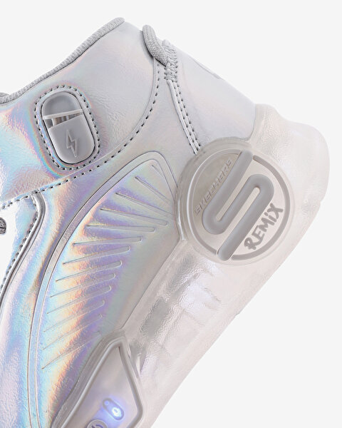Skechers S - Lights Remix  -  Pearlescent Büyük Kız Çocuk Gri Işıklı Bot 310103L SIL-7