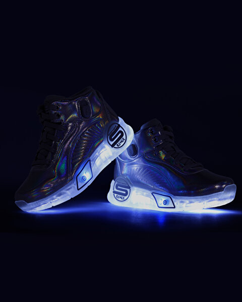 Skechers S - Lights Remix  -  Pearlescent Büyük Kız Çocuk Gri Işıklı Bot 310103L SIL-11