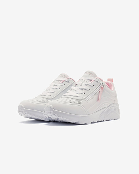 Skechers Uno Lite - Easy Zip Büyük Kız Çocuk Beyaz Sneakers 310387L WHT-1