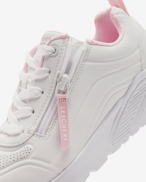 Skechers Uno Lite - Easy Zip Büyük Kız Çocuk Beyaz Sneakers 310387L WHT-6