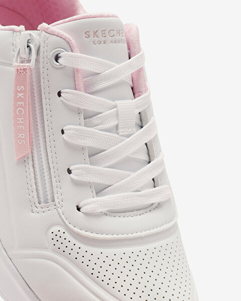 Skechers Uno Lite - Easy Zip Büyük Kız Çocuk Beyaz Sneakers 310387L WHT-9
