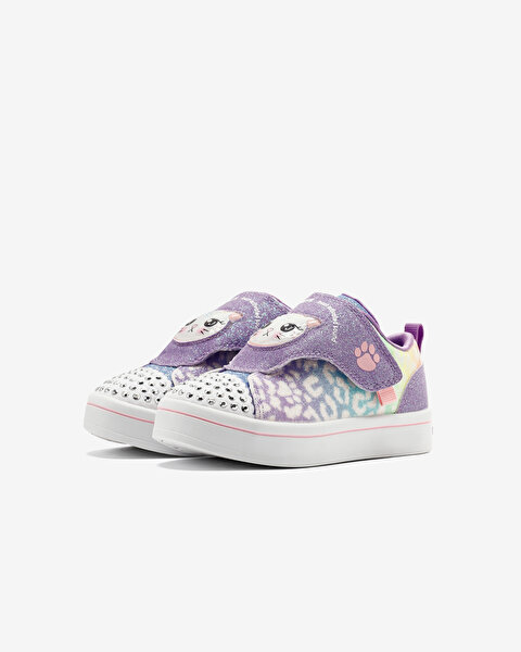 Skechers Twi - Lites  -  Twinkle Pets Küçük Kız Çocuk Mor Işıklı Spor Ayakkabı 314127N LVMT-3