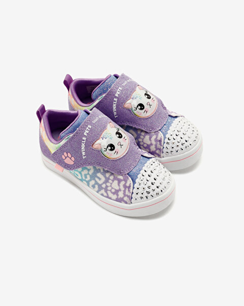 Skechers Twi - Lites  -  Twinkle Pets Küçük Kız Çocuk Mor Işıklı Spor Ayakkabı 314127N LVMT-6