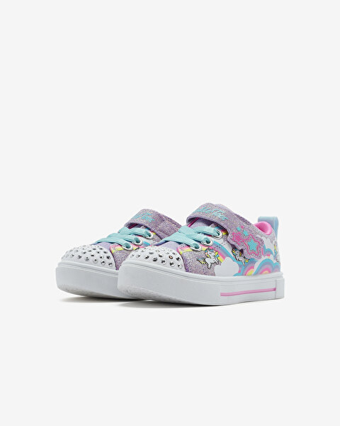 Skechers Twinkle Sparks - Jumpin' Clouds Küçük Kız Çocuk Mor Işıklı Spor Ayakkabı 314809N LVMT-3