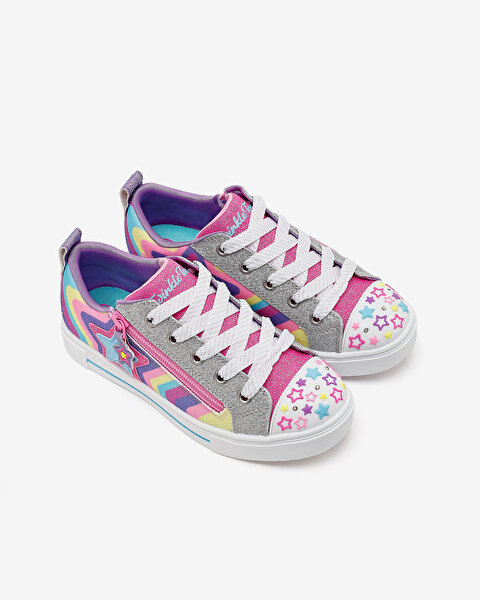 Skechers Twinkle Sparks - Cosmic Burst Büyük Kız Çocuk Çok Renkli Işıklı Spor Ayakkabı 314822L MLT-4