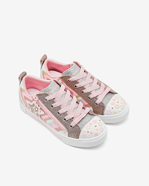 Skechers Twinkle Sparks - Cosmic Burst Büyük Kız Çocuk Pembe Işıklı Spor Ayakkabı 314822L RSGD-4