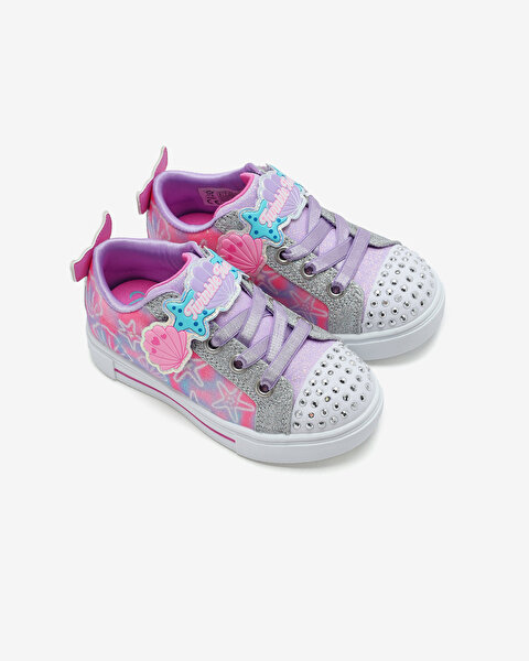 Skechers Twinkle Sparks - Underwater Magic Küçük Kız Çocuk Mor Işıklı Spor Ayakkabı 314824N LVMT-6