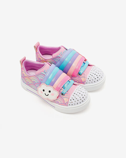Skechers Twinkle Sparks Küçük Kız Çocuk Mor Işıklı Spor Ayakkabı 314828N LVMT-5