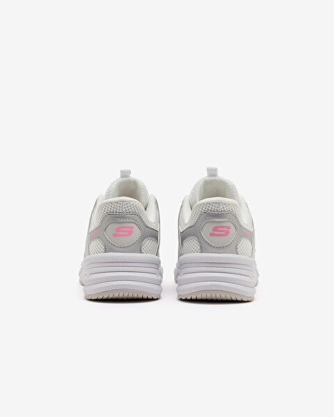 Skechers Retro-graph Büyük Kız Çocuk Beyaz/gümüş/pembe Spor Ayakkabı 319078L WSPK-4