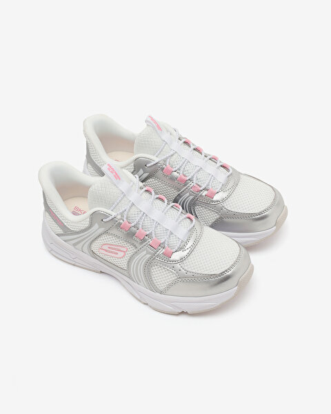 Skechers Retro-graph Büyük Kız Çocuk Beyaz/gümüş/pembe Spor Ayakkabı 319078L WSPK-5