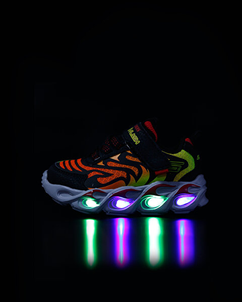 Skechers Thermo - Flash Küçük Erkek Çocuk Siyah Işıklı Spor Ayakkabı 400106N BKRD-10