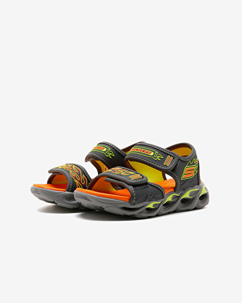 Skechers Thermo-splash - Heat-flo Büyük Erkek Çocuk Gri Işıklı Sandalet 400109L CCLM-3
