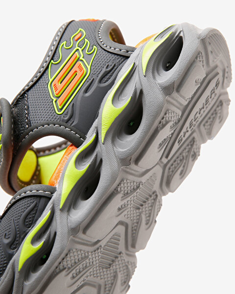 Skechers Thermo-splash - Heat-flo Büyük Erkek Çocuk Gri Işıklı Sandalet 400109L CCLM-7