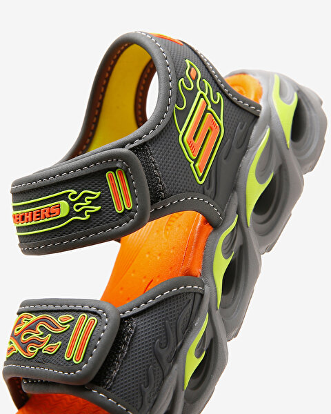 Skechers Thermo-splash - Heat-flo Büyük Erkek Çocuk Gri Işıklı Sandalet 400109L CCLM-8