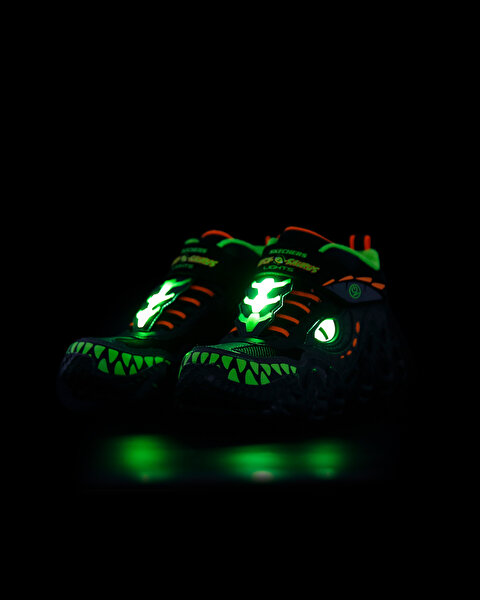 Skechers Skech - O - Saurus Lights - Breeze Büyük Erkek Çocuk Siyah Işıklı Bot 400118L BKLM-12
