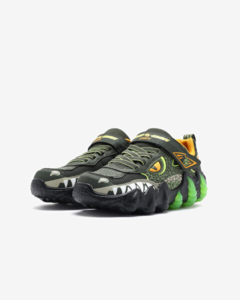 Skechers Skechosaurus Lights 2.0 Büyük Erkek Çocuk Haki Işıklı Spor Ayakkabı 400121L OLV-4