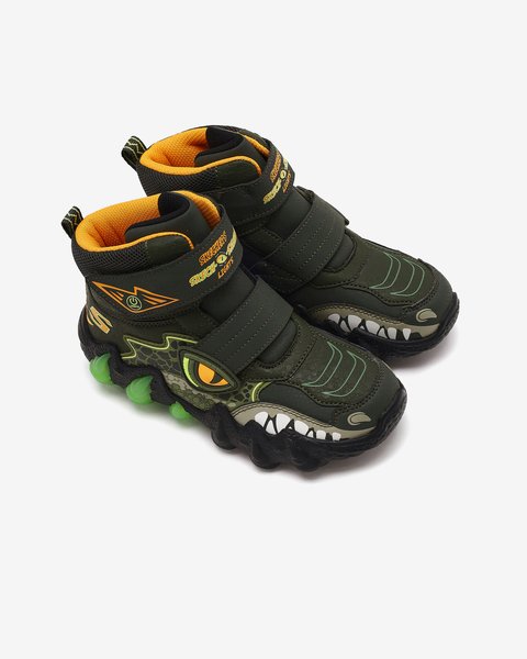 Skechers Skech-o-saurus Lights 2.0-Arctic Dino Büyük Erkek Çocuk Haki Işıklı Bot 400122L OLV-5