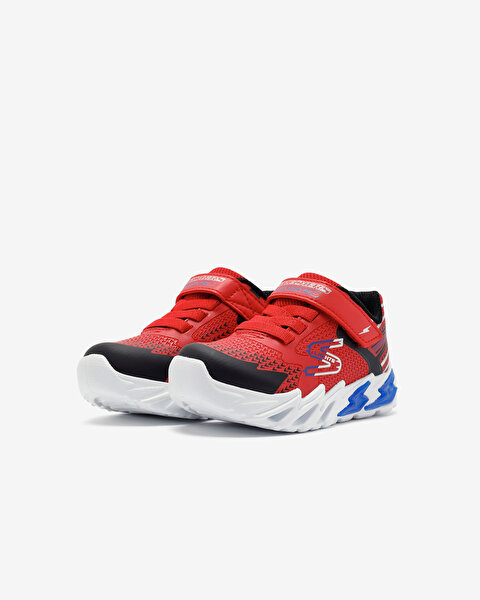 Skechers Flexglow Bolt Küçük Erkek Çocuk Kırmızı Işıklı Spor Ayakkabı 400138N RDBK-3