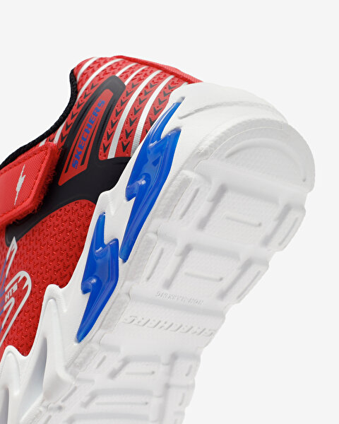 Skechers Flexglow Bolt Küçük Erkek Çocuk Kırmızı Işıklı Spor Ayakkabı 400138N RDBK-7