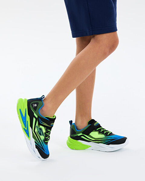 Skechers Flex-glow Ultra Büyük Erkek Çocuk Siyah Işıklı Spor Ayakkabı 400139L BBLM-6