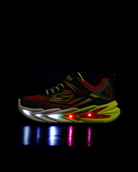 Skechers Flexglow Ultra Büyük Erkek Çocuk Siyah Işıklı Spor Ayakkabı 400139L BKRD-8