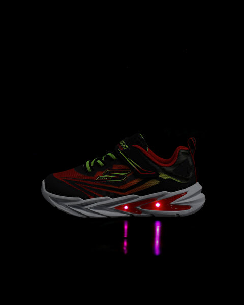Skechers Flexglow Ultra Küçük Erkek Çocuk Siyah Işıklı Spor Ayakkabı 400139N BKRD-8