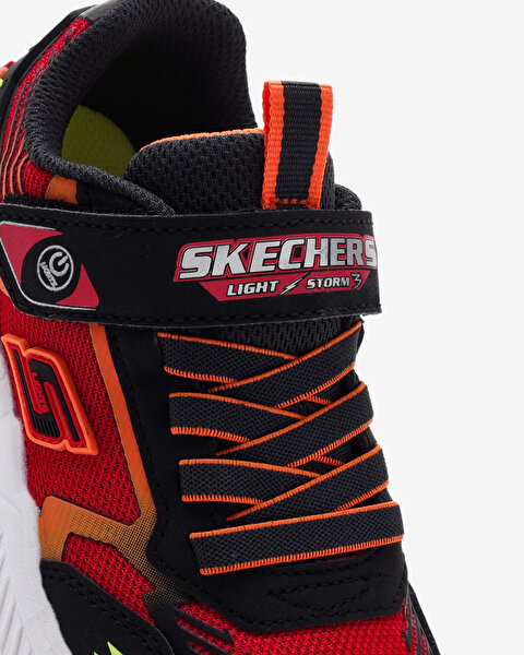 Skechers Light Storm 3 Büyük Erkek Çocuk Siyah Işıklı Spor Ayakkabı 400151L BKRD-9